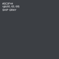 #3C3F44 - Ship Gray Color Image